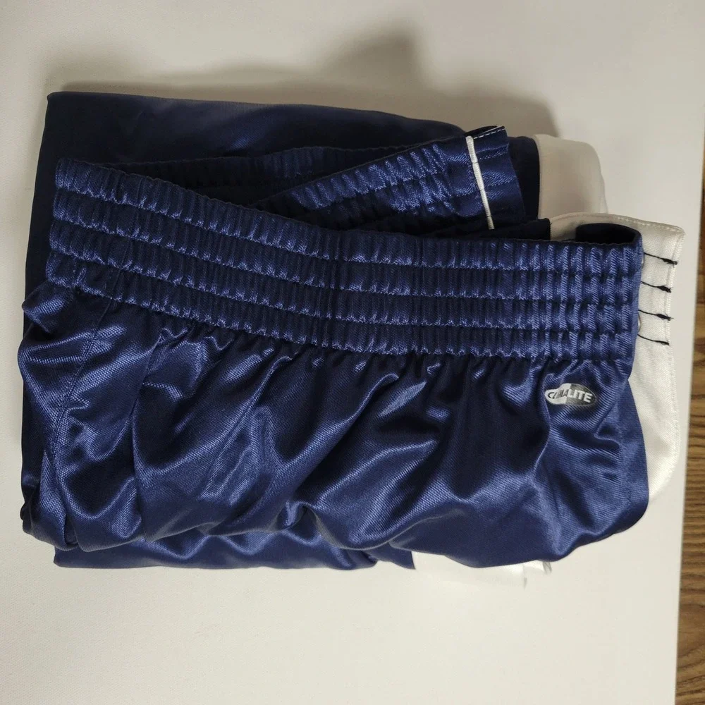 VTG Adidas Clima365 Snap Track Pants Mens 3XL Tall Navy Blue Y2K Blockcore Retro